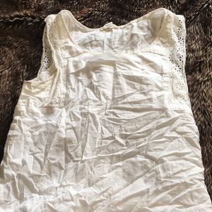 J.crew white eyelit top